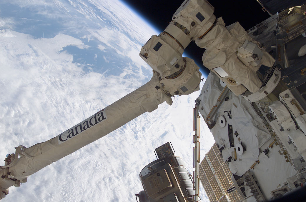 Canadarm2, which played a large role in the construction of the International Space Station.