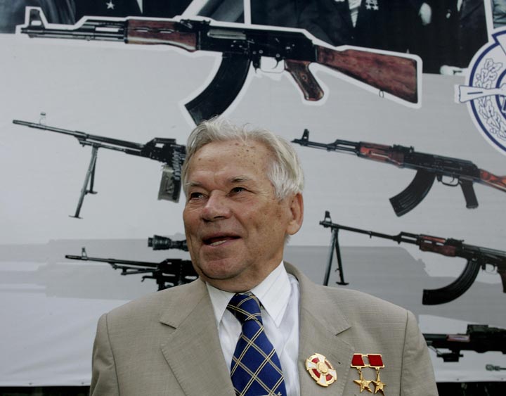 Russian officials say that the 94-year-old designer of the AK-47 assault rifle has been hospitalized.
      The health department of the province of Udmurtia said in
Monday's statement carried by the Interfax news agency that Mikhail
Kalashnikov is in an emergency unit.
