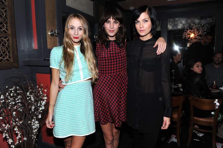 Harley Viera-Newton, Alexa Chung and model Leigh Lezark attend NYLON + Sanuk celebrate the October ‘It Girl’ issue with cover star Alexa Chung at La Cenita on October 8, 2013 in New York City. (Photo credit: Jamie McCarthy/Getty Images for NYLON)