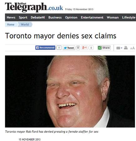 Photos: Newspaper headlines day after Toronto Mayor Rob Ford makes lewd