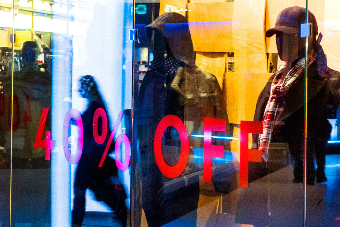 Black Friday: A customer walks through a store in Toronto's Eaton Centre, on Friday November 29, 2013 as retailers offer cut price deals to lure business and kick start the seasonal shopping.THE CANADIAN PRESS/Chris Young