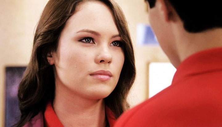 Chloe Rose (with Luke Bilyk) in a scene from 'Degrassi: The Next Generation.'.