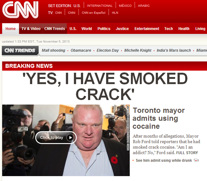 Screenshot of CNN.com