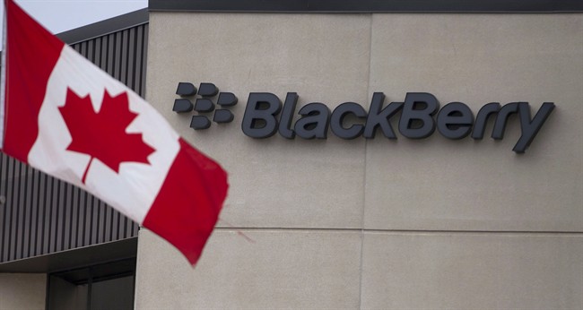 A Canadian flag flies at BlackBerry's headquarters in Waterloo, Ont., Tuesday, July 9, 2013. A major deadline in the battle for BlackBerry's future is set for Monday, and will likely reveal how many outsiders want — or can afford to — get their hands on the Canadian smartphone maker. 
