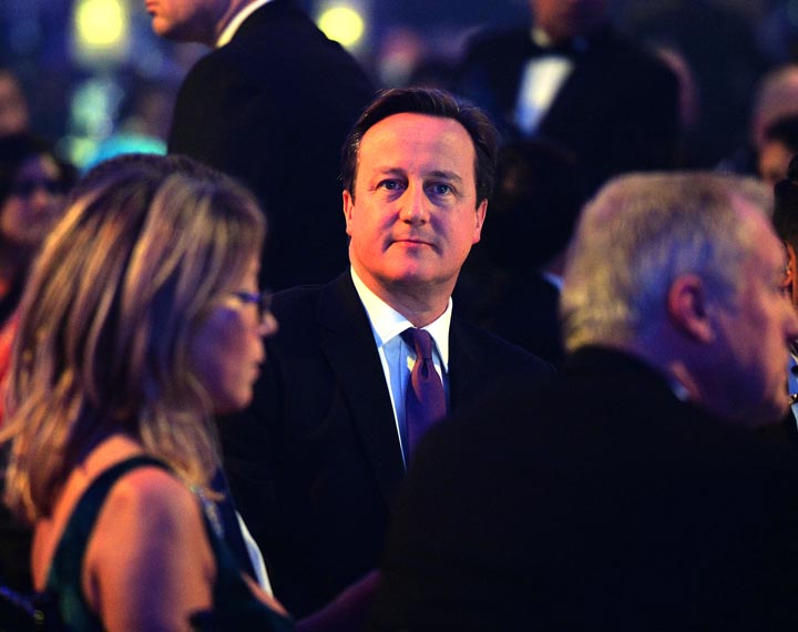 British Prime Minister David Cameron attends the British curry awards at Battersea Evolution on November 25, 2013 in London, England. 