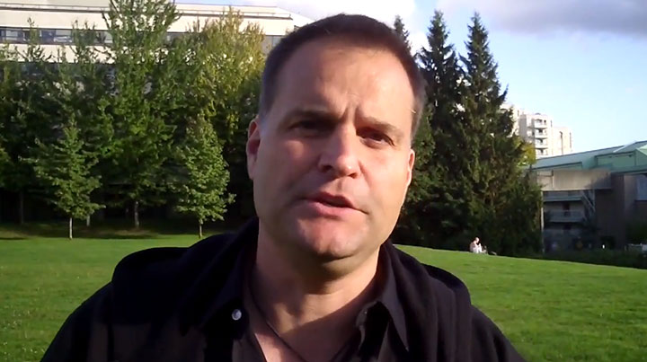 Peter DeLuise in a promotional video for 'Parked.'.