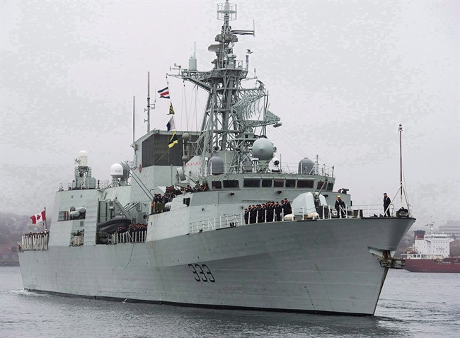 HMCS Toronto heads to the Arabian Sea from Halifax on Jan.14, 2013.