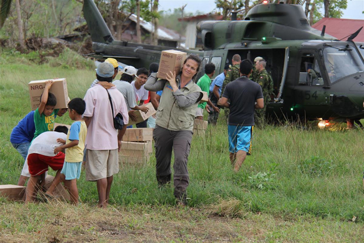 "Action Against Hunger" delivers food aid to 2,000 isolated children in Panay Island, Philippines, with help from Canadian Armed Forces, on Thursday November 28, 2013.