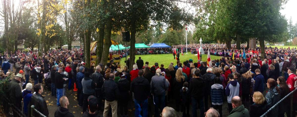 Fort Langley crowd.