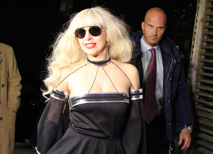 Lady Gaga arrives at 99 Sudbury in Toronto on Nov. 18, 2013. (John R. Kennedy / Global News)