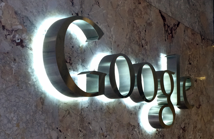 The Google logo seen outside Google's Toronto, Ont. office.