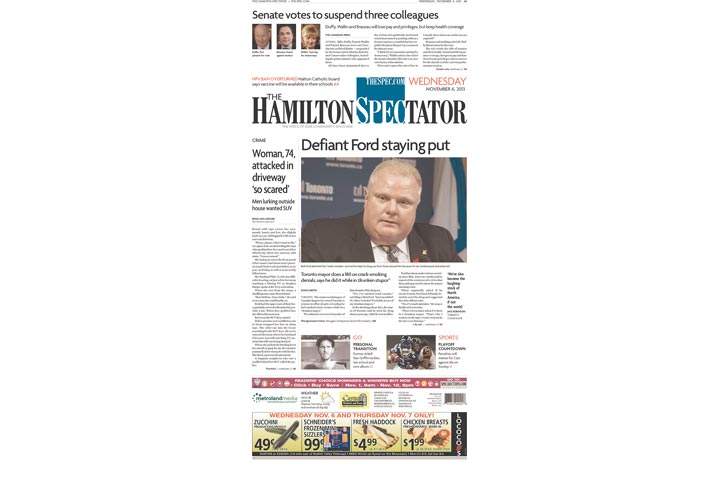 Photos: Newspaper front pages day after Toronto Mayor Rob Ford admits crack use - image