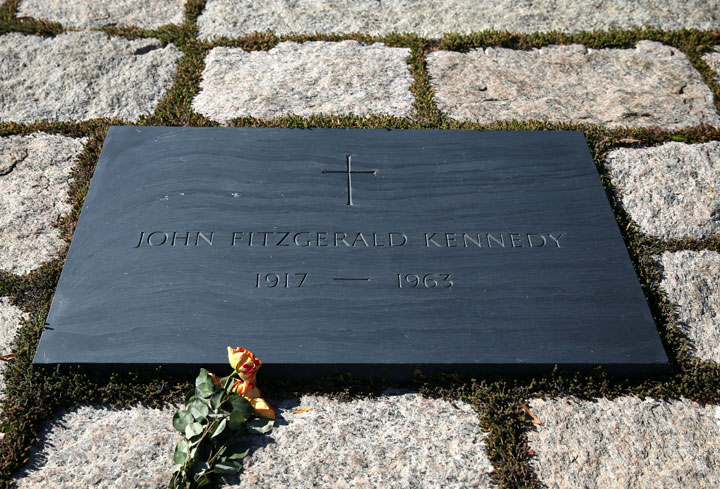 The final resting place of John F. Kennedy at Arlington National Cemetery.