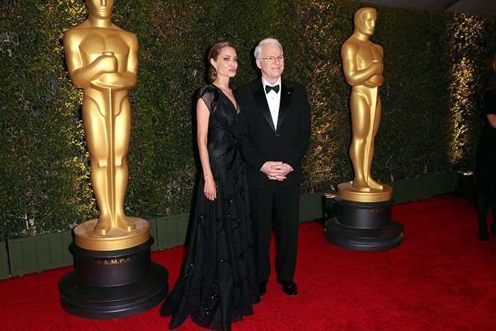 Angelina Jolie and Steve Martin, pictured on Nov. 16, 2013.
