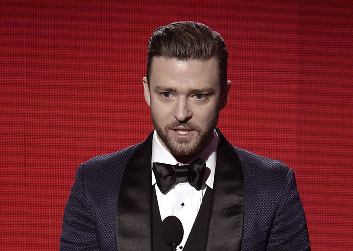 Justin Timberlake won in three categories at the American Music Awards on Nov. 24, 2013.
