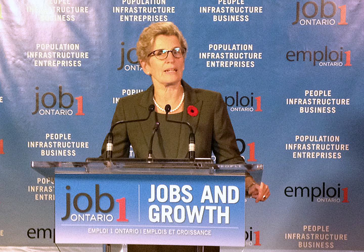 Kathleen Wynne speaks about jobs and the economy