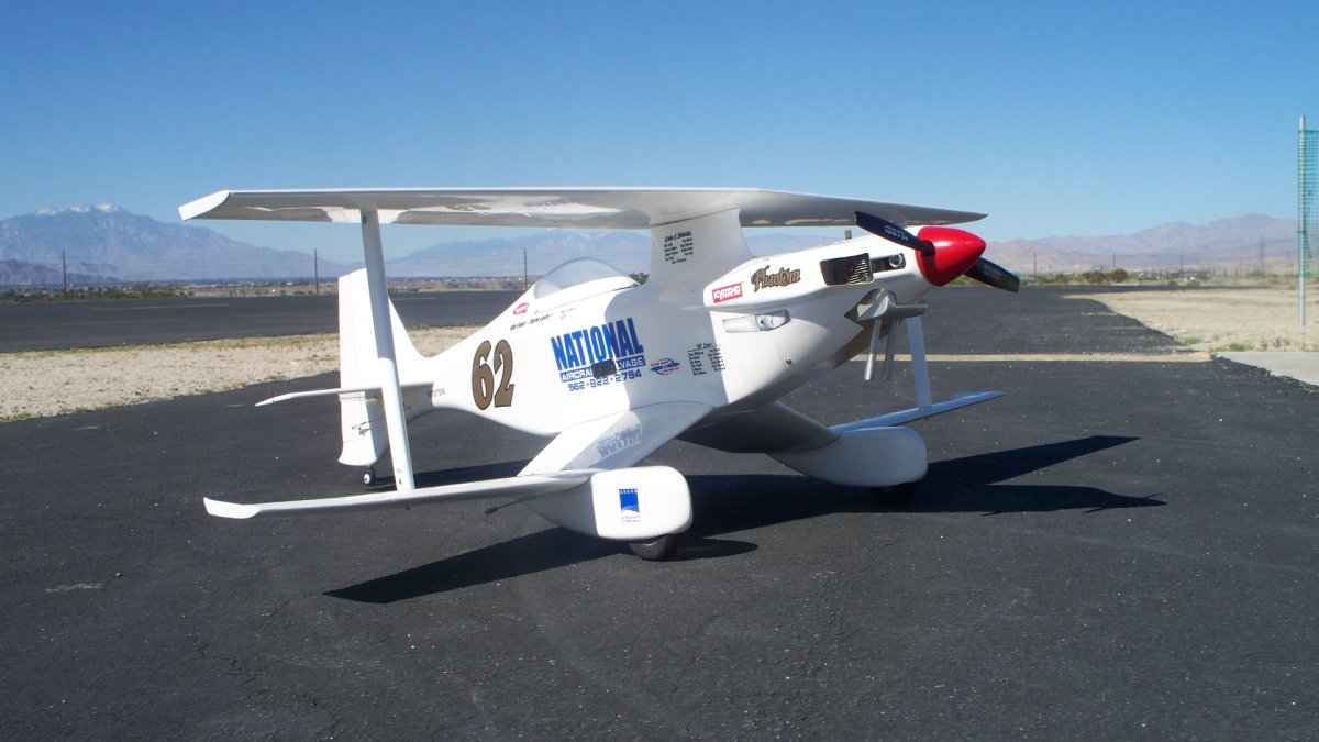 A radio-controlled plane.