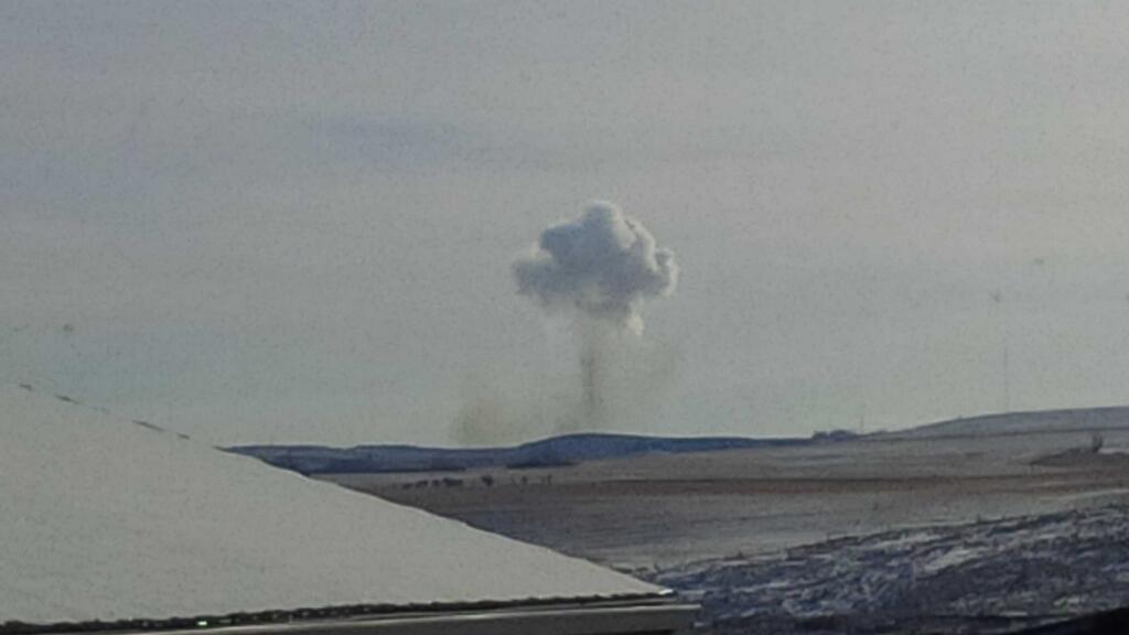 A controlled blast in northwest Calgary. Courtesy of Laura Cates. 