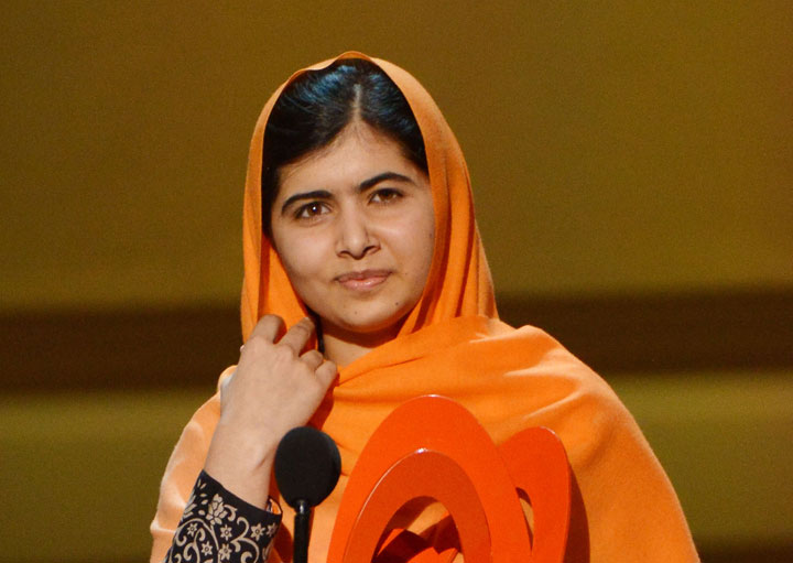 Malala Yousafzai at the Glamour Women of the Year awards on Nov. 11, 2013.