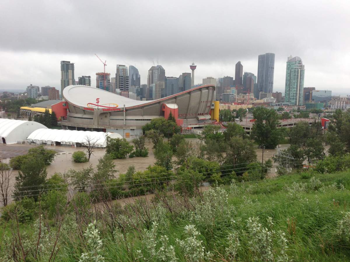 A look at the extensive damage to the Saddledome during the June flood. Global Calgary/June 21, 2013.