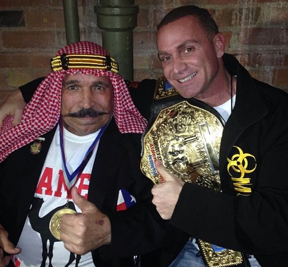 Valerio Moscariello, aka Valerio Mosca, and the Iron Sheik posted on the social media site Instagram.