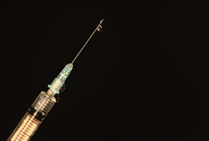 Victoria police have issued a warning after a woman was pricked by a needle Tuesday night.