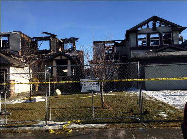 The aftermath of a fast-moving fire in the 200 block of Panamount Street NW on Tuesday November 26, 2013.