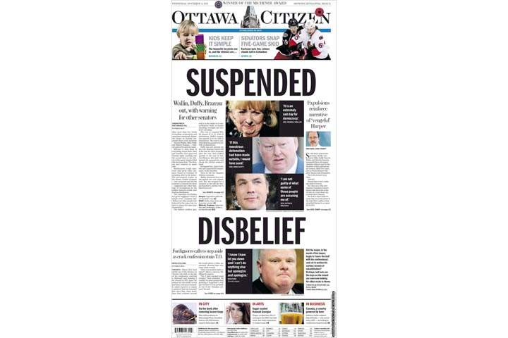 Photos: Newspaper front pages day after Toronto Mayor Rob Ford admits crack use - image