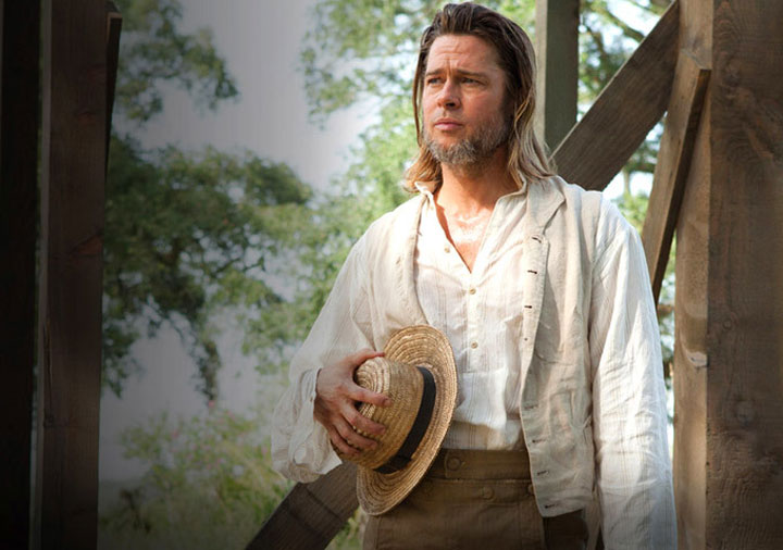 Brad Pitt in a scene from '12 Years a Slave.'.
