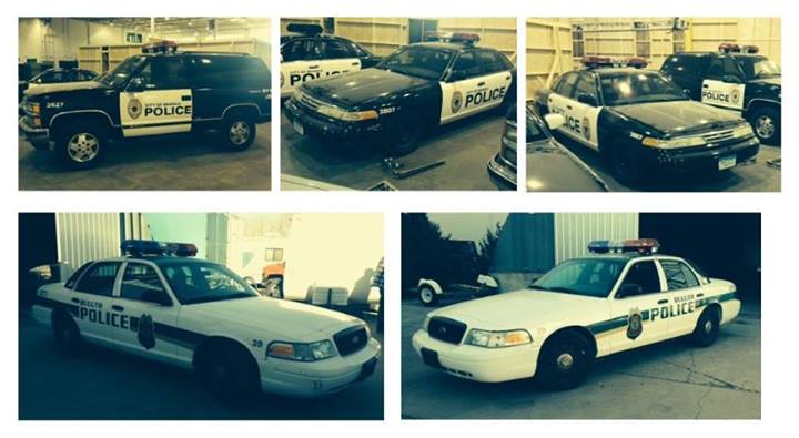 The 'Fargo' production's police vehicles. Courtesy of the Calgary Police Service.