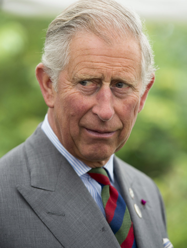Prince Charles meets with volunteers and schoolchildren during a visit to Swansea Community Farm on July 12, 2012. (Photo credit: AP Photo)