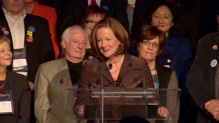 Alberta Premier Alison Redford, facing a vote
on her leadership, delivered a speech to party faithful Friday, November 22, 2013.
