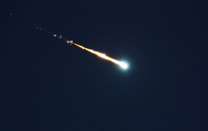 A fireball over the Netherlands in 2009. 