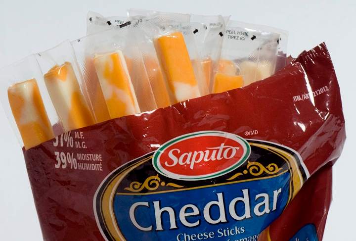A Saputo cheese product is shown in Montreal.