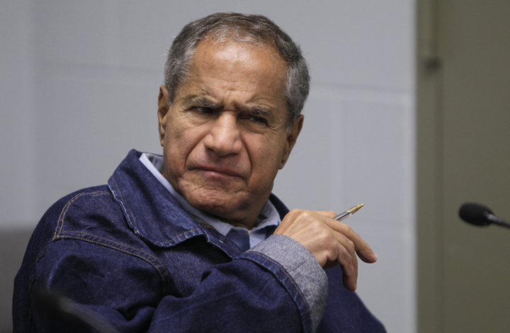 Sirhan Sirhan, convicted of assassinating Sen. Robert F. Kennedy in 1968, is seen during a Board of Parole Suitability Hearing Wednesday, March 2, 2011, at the Pleasant Valley State Prison in Coalinga, Calif.