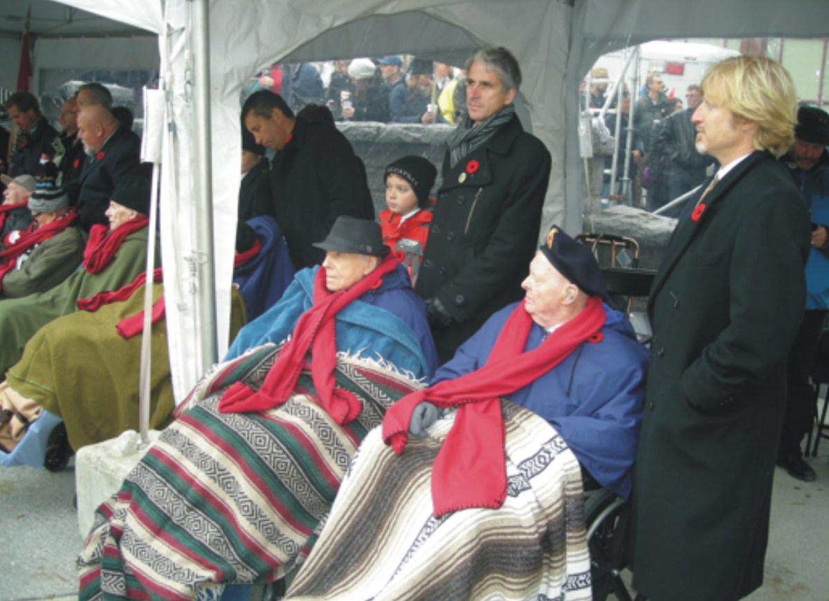 Veterans at the ceremony. Credit: Tony Goering.