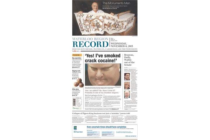 Photos: Newspaper front pages day after Toronto Mayor Rob Ford admits crack use - image
