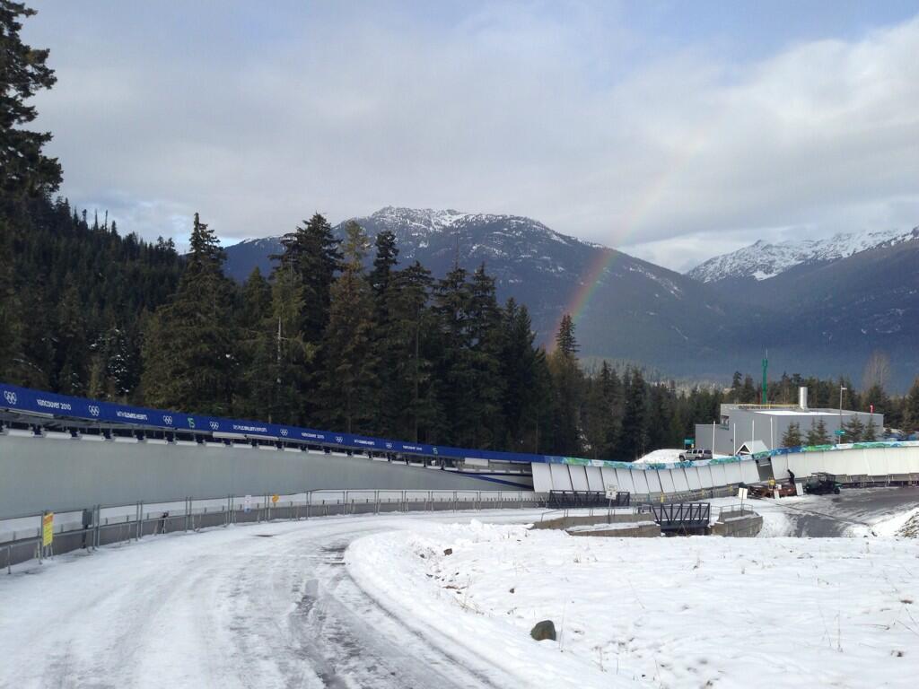 The Whistler Sliding Centre corner where a young female athlete crashed Wednesday night.