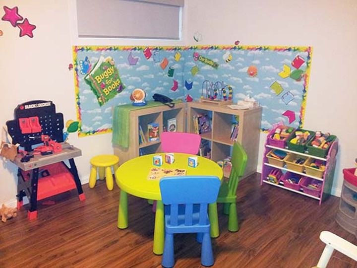 The children's playroom at Win House III.