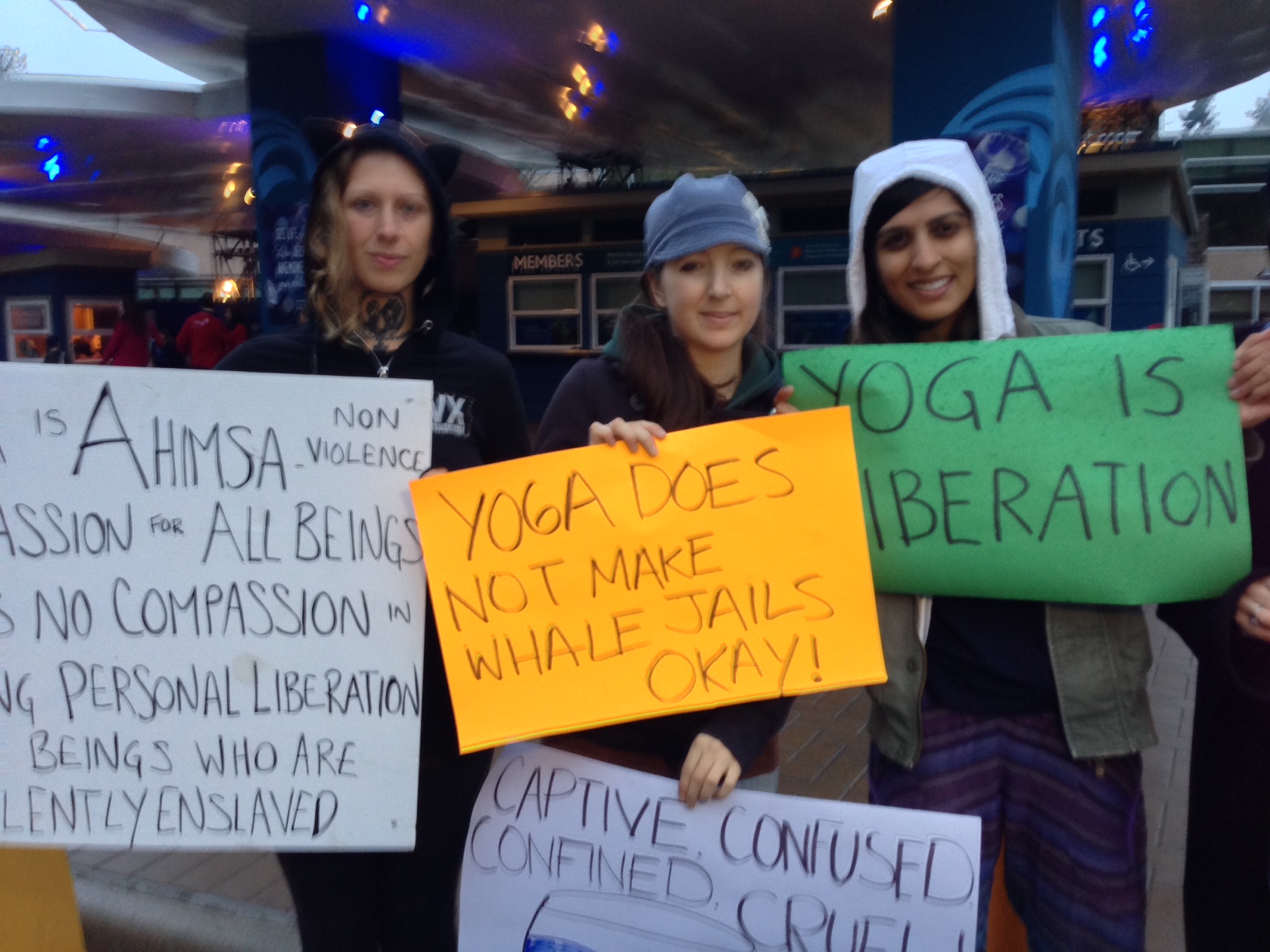 Yoga for Coal-Free Fashion” yoga protest in Vancouver 