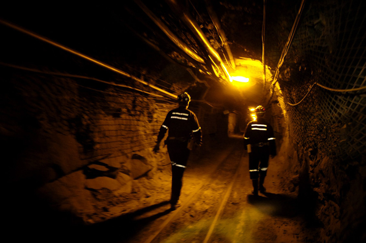 Wednesday Feb.15/06 - Employees at Inco's Creighton Mine, Shaft #9, one of the company's oldest deep mining nickel and copper projects that sits within the Greater Sudbury Area near the town of Lively, Ontario, .