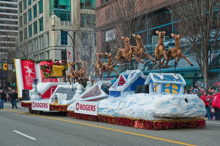 Around 300,000 people will flood downtown Vancouver for the 10th annual Santa Claus Parade.