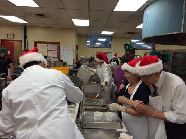 Volunteers at Meals on Wheels in Edmonton, Dec. 18, 2013.