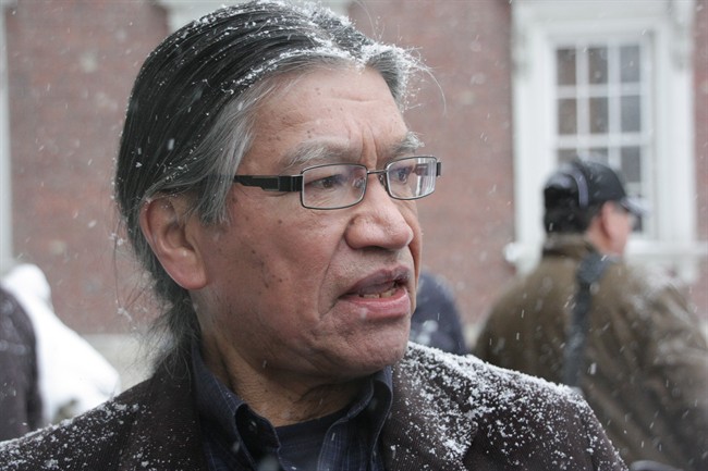 Edmund Metatawabin, 66, a survivor of St. Anne's residential school in Fort Albany, Ont., is seen outside Osgoode Hall in Toronto on Tuesday, December 17, 2013.