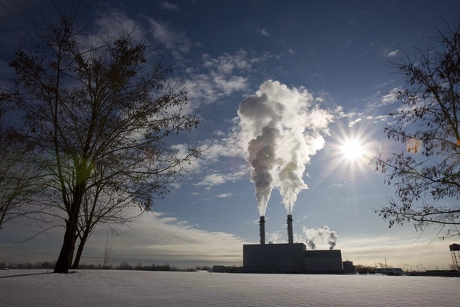 Smoke pours from the stacks at the Portlands Energy Centre in Toronto on Thursday January 15, 2009. 