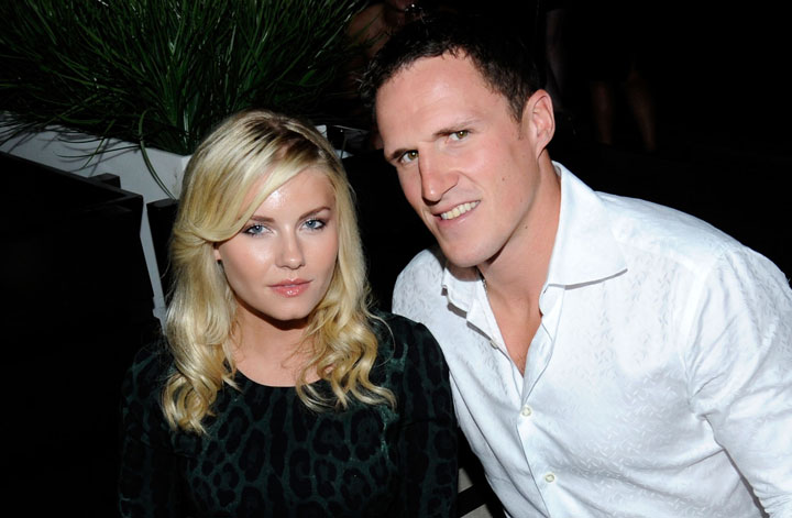 Elisha Cuthbert and Dion Phaneuf, pictured in December 2011.