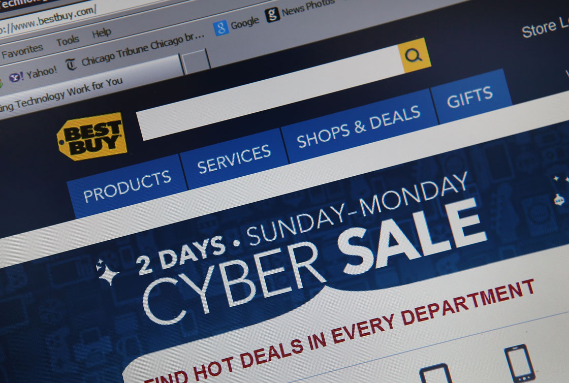 An online sale on Cyber Monday.
