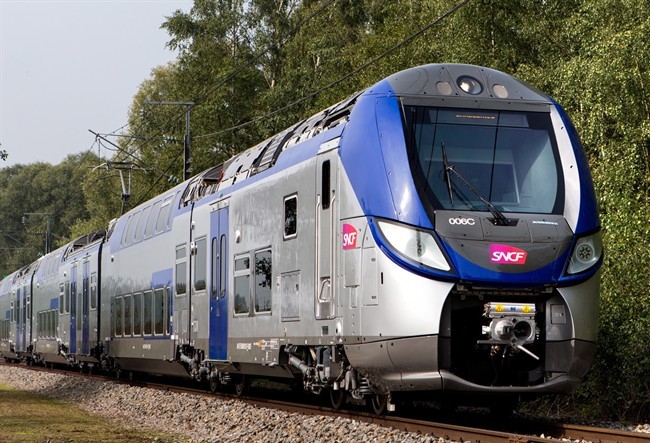 A Régio2N Bombardier train is pictured in Crespin, France on Sept. 25, 2013.