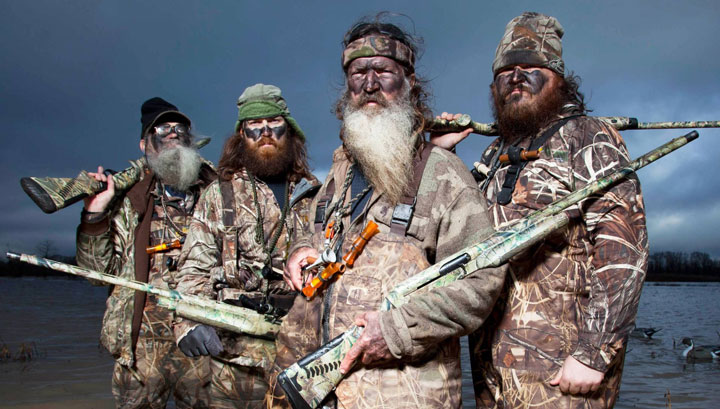 Phil Robertson, second from right, of 'Duck Dynasty.'.