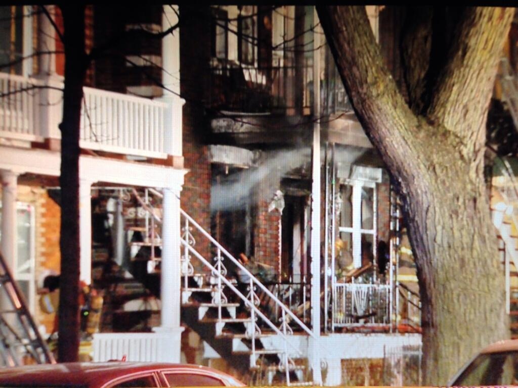 Fire on Fabre near Belanger in Montreal.